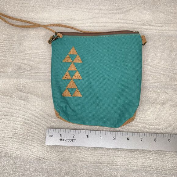 Sew Da Kine Hawaiian Purse Cork Fabric Cross Body Bag Handbag Shoulder Small 7" - Picture 7 of 8